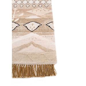 Manchaha Ivory Hand Knotted Wool Bamboo Silk Rugs Geometric Rectangle Fur Carpet for Home for Living Room <b>Hallway</b>-Les-1844 - Product Image 4