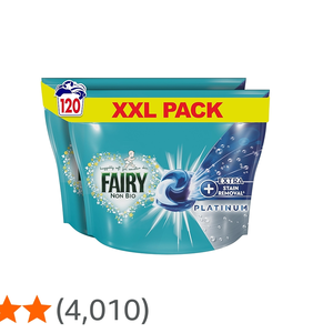 Cápsulas de Detergente Líquido para Lavandería Fairy Non-Bio Platinum, 120 Lavados (60 x 2) - Product Image 4