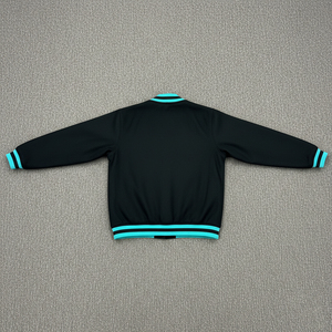 Chaqueta Varsity de Béisbol Personalizada al por Mayor, 100% Lana, Estilo Universitario Vintage, Logotipo Bordado, Cremallera, Lona Impermeable, con Capucha para Hombre - Product Image 2