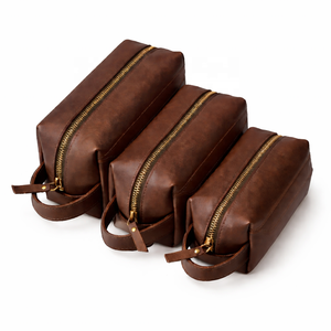 Bolsa de Maquillaje en Oferta, Bolsas de Cosméticos, Bolsa de Aseo, Logotipo Personalizado, Neceser de Viaje de Cuero de Alta Calidad para Hombre - Product Image 2