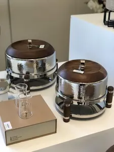 Primum Quality Stainless Steel Food Warmer With High Quality Wooden <b>Dish</b> <b>Serving</b> Food Warmer Use For Home Hotel Restaurants - Product Image 2