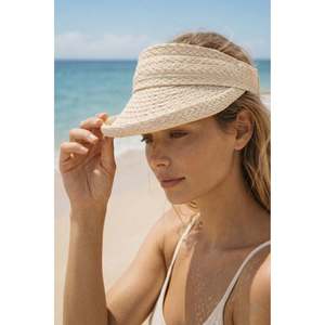 Sombrero de Paja Original Beige con Visera Plegable, Apto para Uso Diario y de Playa HSR2113 - beige2113 - Product Image 2