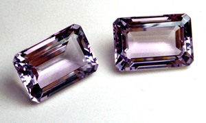 Gema suelta de amatista rosa facetada con corte octogonal para la fabricación de joyas, amatista de grado 3A en tamaño calibrado, venta al por mayor OEM - Product Image 2