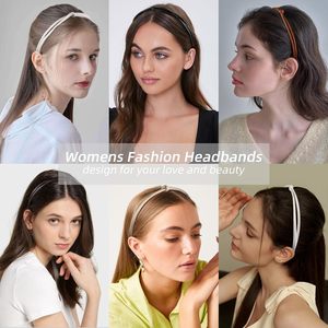 Serre-têtes fins en cuir pour femmes, bandeaux noués pour filles, serre-têtes tendance pour femmes, accessoires pour cheveux - Product Image 5
