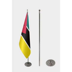 Mozambique Official Indoor String <b>Flag</b> Custom Logo World <b>Flag</b> in Pennant Style Digital Printing on Polyester with Aluminum <b>Pole</b> - Product Image 2