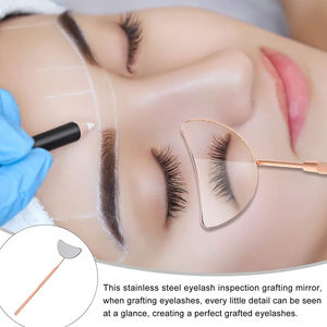 Miroirs stylisés en acier inoxydable rose Miroirs professionnels de vérification des cils - Product Image 3