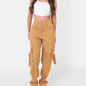 Pantalones Deportivos Estilo Cargo para Mujer, Poliéster/Algodón, Invierno, Ligeros, Secado Rápido, Impresión de Logotipo Personalizado, Servicio OEM - Product Image 1