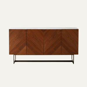 Antique European Traditional <b>Sideboard</b> Cabinet Solid Teak Wood Credenza <b>for</b> Dining Room and <b>Kitchen</b> - Product Image 2