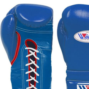 Winning <b>Lace</b> Up Boxing <b>Gloves</b> Sky Blue Red Premium Genuine Leather Pro Boxing Training Sparring <b>Gloves</b> Handmade 8oz 10oz 12oz - Product Image 2