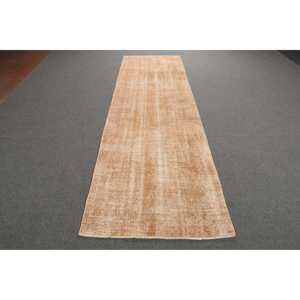 พรมขนาด 3x10 ฟุต, พรมตุรกีโบราณ, พรมลายตารางสีน้ำตาล - Product Image 1