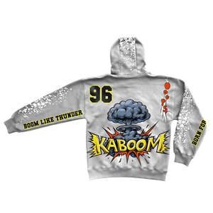 100% Cotton <b>Boys</b> Hoodies Double-Layered Long Sleeve with Acid <b>Wash</b> Distressed Effect Embroidered for Puff Print Winter Wear - Product Image 2