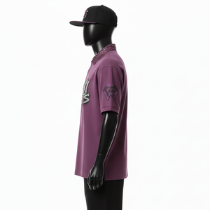 Premium Men <b>Polo</b> Shirt Soft Polyester Spandex Fabric GSM Breathable Purple <b>Sports</b> <b>Polo</b> Heat Press Custom Logo Men's <b>Polo</b> Shirt - Product Image 3