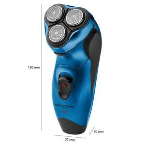 Afeitadora Eléctrica Rotatoria Azul con Triple Cuchilla para Cuerpo y Rostro, Resistente al Agua, Lavable, con Características de Seguridad, Producto de Repuesto con Cuchilla Doble - Product Image 2