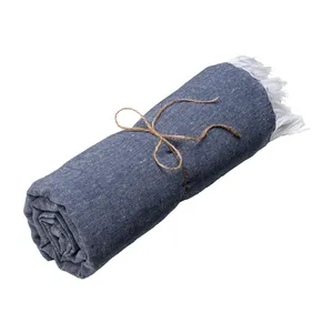 Telo da Spiaggia in Cotone Riciclato Sostenibile con Accessori, Prodotto Ecologico - Product Image 3