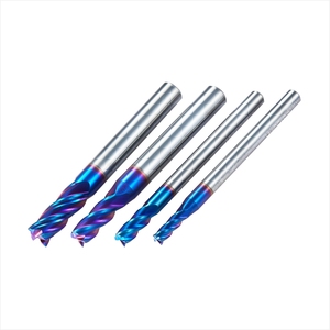 High Quality HRC65 Nano <strong>Blue</strong> Four Flutes End Mills Boost Machining Efficiency CNC TOOLS Carbide Milling Cutter