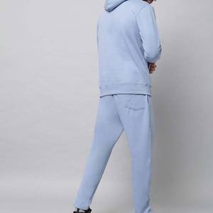 Chándal Unisex de 100% algodón de primera calidad para hombre, diseño de logotipo personalizado, cuello con capucha de estilo informal ajustado para ropa de calle de invierno - Product Image 3