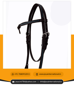 Estern eaeather Headstall/riridle ORSE ACK in Brown con Geen y raided Rawhide eaeath seasonal - Product Image 5