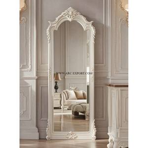 Espejo Decorativo Europeo Contemporáneo con Marco Marrón Rectangular para Pared, con Panel de Vidrio y Madera Cepillada para Decoración del Hogar - Product Image 4