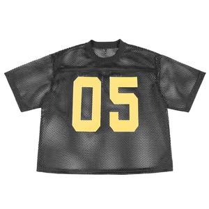 Custom Summer Streetwear Fashion Vintage Custom Oversized <b>Crop</b> Boxy Sublimation Retro Streetwear Mesh Football Jersey - Product Image 5