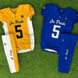 Conjuntos de Uniformes de Fútbol Americano de Manga Corta Personalizables de Alta Calidad Transpirables de Secado Rápido Servicio OEM - Product Image 3