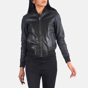 Chaqueta Acolchada de Cuero Genuino para Mujer, Corte Entallado, con Forro Suave, Diseño Elegante con Cremallera, Tejido Impermeable y Servicio OEM - Product Image 2