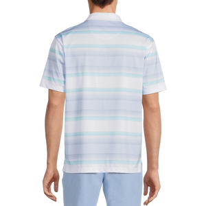 Camiseta Polo a rayas de moda para hombres que ofrecen un atractivo elegante y una sensación de tela ligera - Product Image 2
