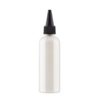 Bouteille en plastique PET ronde à épaulement, 100 ml, avec impression de logo personnalisé, pour voyage, recharge, échantillons et distribution de produits capillaires