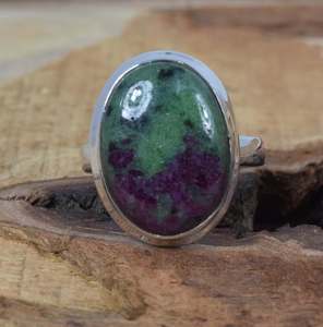 Anillo de Piedra Preciosa de Rubí Zoisita, Plata de Ley 925, Hecho a Mano, Regalo para Ella - Product Image 4