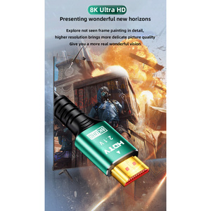 Cable HDMI 2.1 de Alta Velocidad 1M 8K, Par Trenzado, Conectores USB 3.0 Verdes, Nylon, para Proyector y Cámara, Disponible en 2M y 3M - Product Image 3