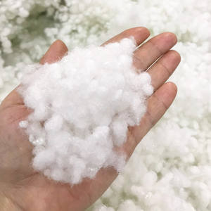 Recycled Soft White Light Faux <b>Staple</b> Home Textile Cushion Toys High Fill Power Polyester Fiber Washable Hollow Style - Product Image 5