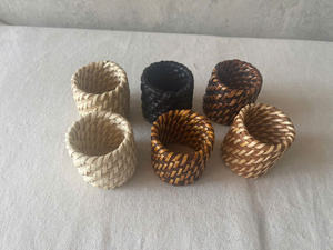 Especial del proveedor con servilletero de ratán natural de mezcla de colores para configurar para cocina, restaurante y accesorio de hotel - Product Image 3