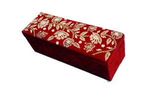 Boîte à bracelets de mariage de qualité exportée Boîte de rangement dorée pour cadeau de broderie et boîte décorative en 2024 - Product Image 3