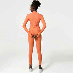 Alta calidad cintura elástica Spandex Nylon High Rise Leggings para mujeres gimnasio - Product Image 5