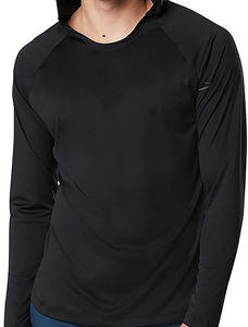 Conjunto de Traje de Baño de Dos Piezas para Hombre Adulto, Secado Rápido, Manga Larga, Spandex/Poliéster 220g, Estampado Digital, Pantalones Cortos de Playa Negros de 160cm - Product Image 5