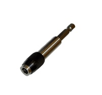 Porta Puntas de Destornillador Hexagonal de Acero Multiusos de Bloqueo Rápido de 1/4" X 60 mm, Plateado, Super Life Tialn