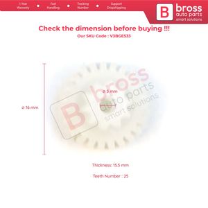 V3BGE533 Moteur d'actionneur de commande de volet de ventilation de climatiseur et de chauffage, engrenage de réparation 10/25 dents pour Saab 9-3 2002-2015 Bross Auto Parts - Product Image 2