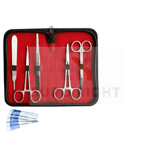 Kit/juego de herramientas de sutura de entrenamiento de 10 Uds. Con mango de bisturí y cuchillas Kit de sutura de práctica para estudiantes de medicina por instrumento Surgiright - Product Image 3