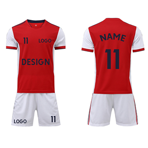 Ensemble de maillots de football en polyester 100% pour l'automne, vente en gros OEM, manches courtes, design léger et nom d'équipe personnalisé, votre logo - Product Image 4