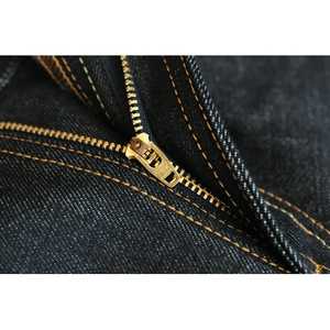 Noir gris solide Denim jean pantalon hommes hiver décontracté droit 100% coton Stretch taille 40 42 44 - Product Image 4