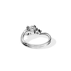 Nouveau luxe laboratoire cultivé diamant plaqué rhodium rond brillant Unique bague de fiançailles pierre personnalisée prix de gros fête de mariage - Product Image 3