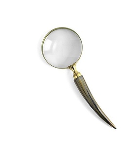 Lupa acrílica y de latón, lupa de gran diseño y acabado chapado para lectura de libros, diseñador de guías de mapas - Product Image 6