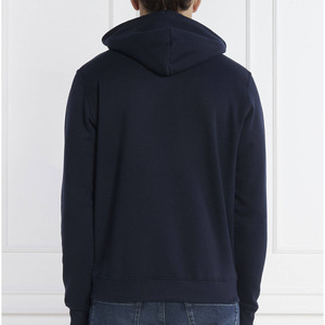 Sweat à capuche unisexe bleu marine personnalisé en molleton de coton épais, fabricant OEM ODM de sweats à capuche vierges sous marque privée - Product Image 4