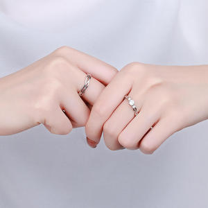 Jeulia Romantic Three Stone Hollow Twist <b>Ring</b> <b>Adjustable</b> Sterling Silver - Product Image 4