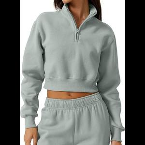 Haut court ample à manches longues pour femme, style streetwear - Product Image 1