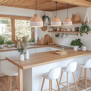 โคมไฟแขวนทำจากไม้ไผ่สานปรับแต่งได้ทำด้วยมือโคมไฟแขวนทำจากไม้ไผ่ธรรมชาติสำหรับตกแต่งบ้านคาเฟ่ร้านอาหารขายส่ง - Product Image 6