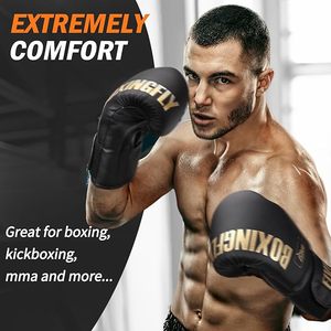 Gants de boxe noirs de 12 oz pour adultes - Design professionnel à lacets avec logo personnalisé - Matériel en cuir véritable - Product Image 6