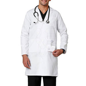 Uniformes hospitaliers unisexes sur mesure en gros blouse de laboratoire à bas quantité minimale de commande manteau de gommage confortable et élégant - Product Image 1