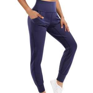 กางเกงวอร์มออกกำลังกายเอวสูงทรงหลวมสำหรับผู้หญิง ไซส์ XL ดีไซน์ใหม่ ผ้าแห้งเร็ว ระบายอากาศได้ดี ผลิตจากผ้าสแปนเด็กซ์/โพลีเอสเตอร์ เหมาะสำหรับโยคะ - Product Image 4