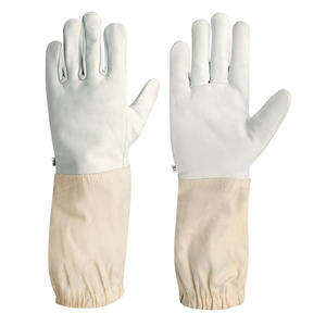 Costume d'apiculture avec manchette longue gants d'apiculture en cuir haute qualité main protection abeille garder des gants en cuir - Product Image 2