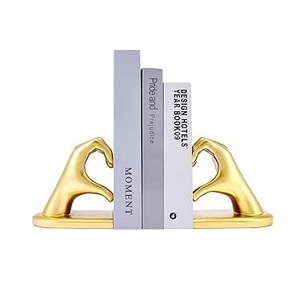 Escritorio decorativo moderno y elegante Sujetalibros de metal personalizado Venta directa de fábrica de India Venta caliente y productos de alta calidad para la venta - Product Image 3